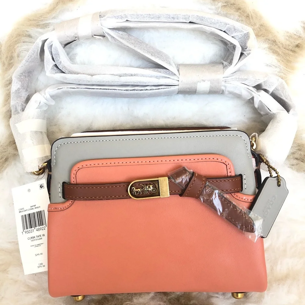100% Authentic Brand New Coach Tate 18 Crossbody C2632 In Colorblock - Picture 2 of 16